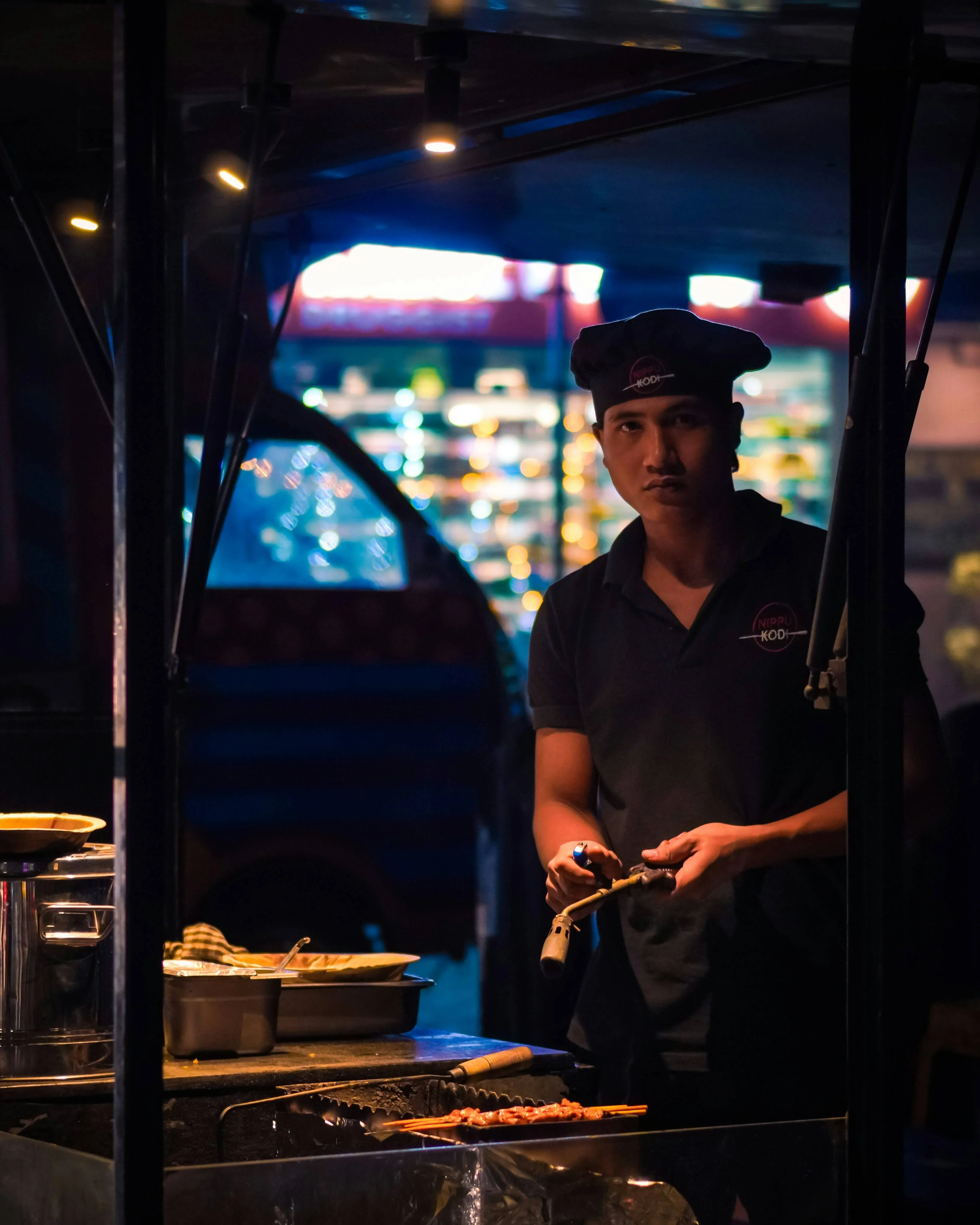 Indian street food market